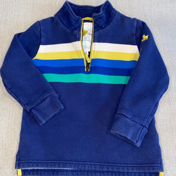 Boys Mini Boden 1/4 Zip Pullover - Picture 3 of 11